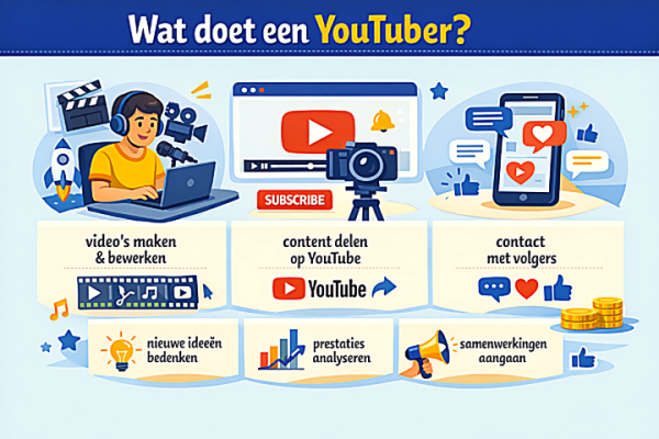 Alles over het beroep YouTuber Wat doet een YouTuber