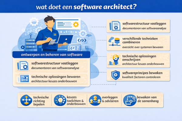Alles over het beroep software architect Wat doet een software architect