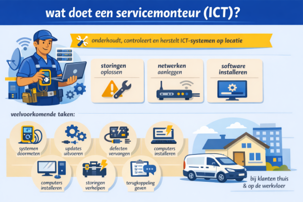 Wat doet een servicemonteur (ICT)