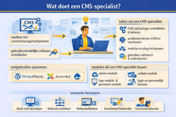 Alles over het beroep CMS-specialist Wat doet een CMS-specialist