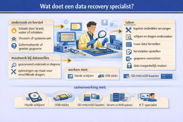 Alles over het beroep data recovery specialist Wat doet een data recovery specialist