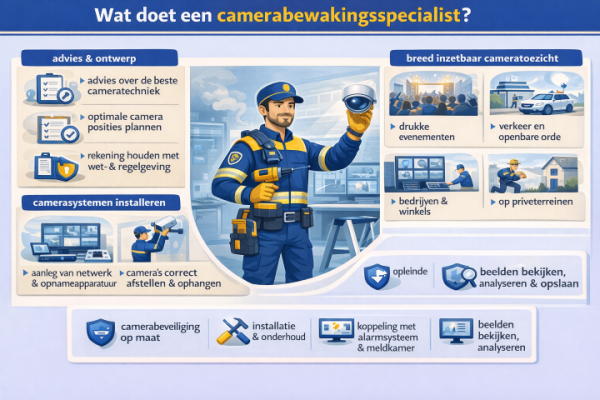 Alles over het beroep camerabewakingsspecialist Wat doet een camerabewakingsspecialist
