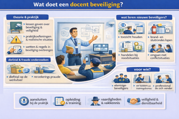 Alles over het beroep docent beveiliging Wat doet een docent beveiliging