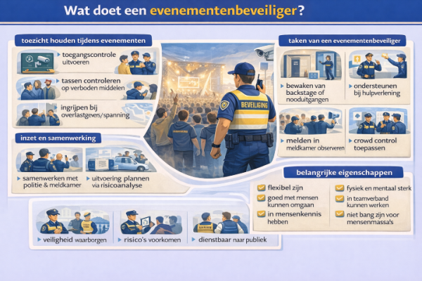 Wat doet een evenementenbeveiliger
