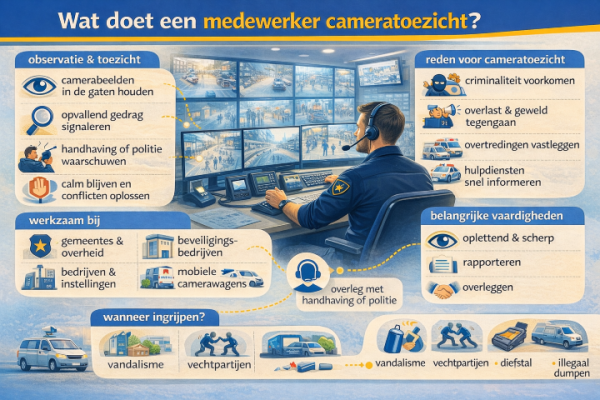 Alles over het beroep medewerker cameratoezicht Wat doet een medewerker cameratoezicht