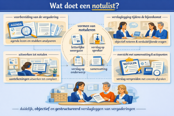 Alles over het beroep notulist Wat doet een notulist