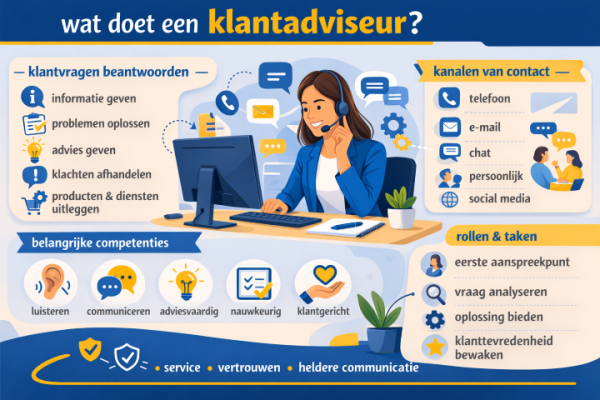 Alles over het beroep klantadviseur Wat doet een klantadviseur