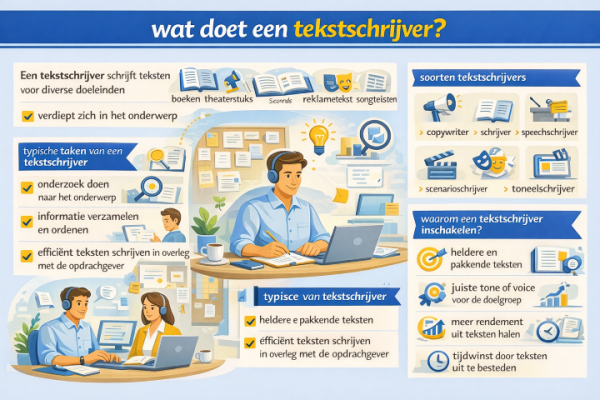 Alles over het beroep tekstschrijver Wat doet een tekstschrijver