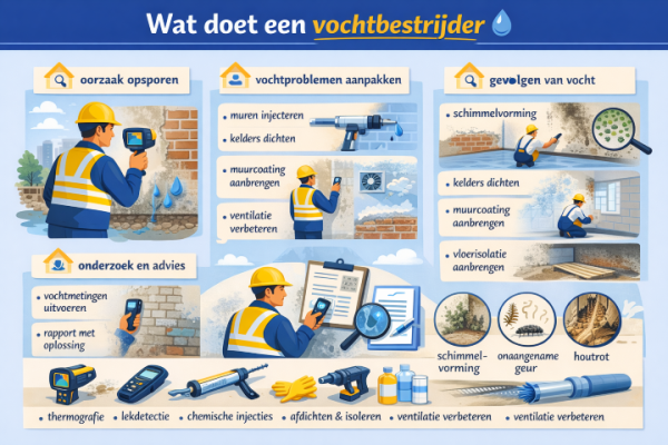 Alles over het beroep vochtbestrijder Wat doet een vochtbestrijder
