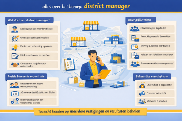 Alles over het beroep district manager Wat doet een district manager