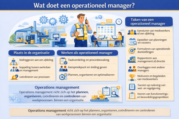 Alles over het beroep operationeel manager Wat doet een operationeel manager