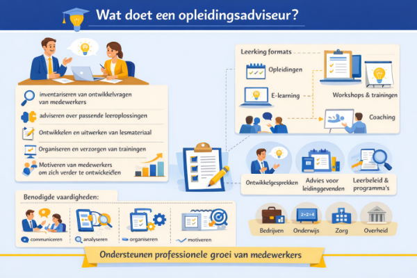 Alles over het beroep opleidingsadviseur Wat doet een opleidingsadviseur