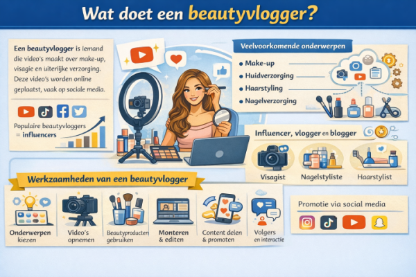 Alles over het beroep beautyvlogger Wat doet een beautyvlogger