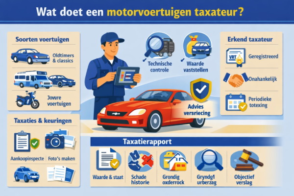 Alles over het beroep motorvoertuigen taxateur Wat doet een motorvoertuigen taxateur