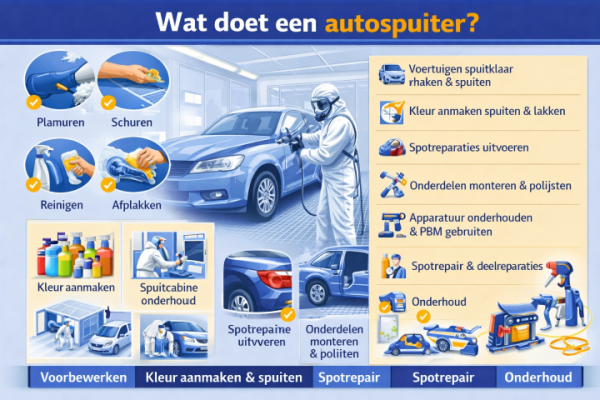 Alles over het beroep autospuiter Wat doet een autospuiter