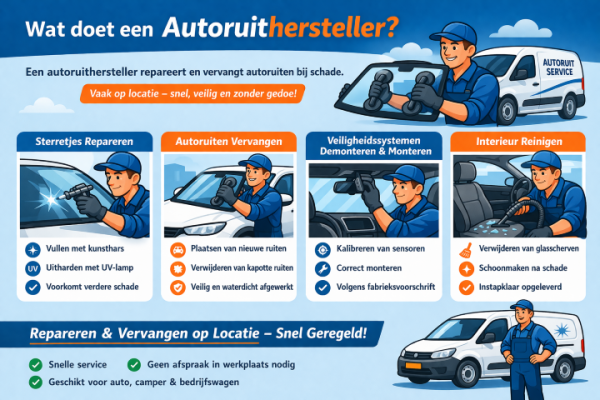 Alles over het beroep autoruithersteller Wat doet een autoruithersteller
