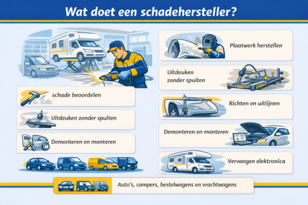Alles over het beroep schadehersteller Wat doet een schadehersteller