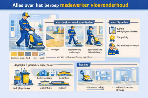 Alles over het beroep medewerker vloeronderhoud Wat doet een medewerker vloeronderhoud
