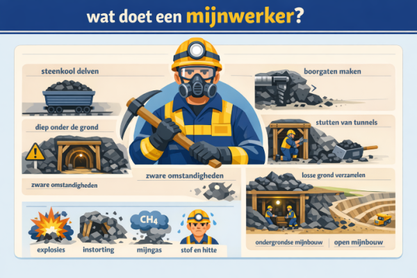 Alles over het beroep mijnwerker Wat doet een mijnwerker