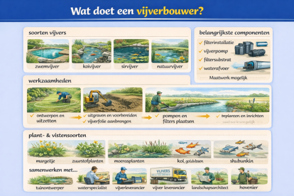 Alles over het beroep vijverbouwer Wat doet een vijverbouwer