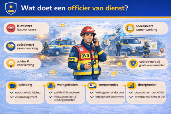 Alles over het beroep officier van dienst Wat doet een officier van dienst
