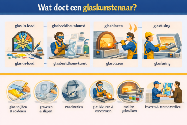 Alles over het beroep glaskunstenaar Wat doet een glaskunstenaar