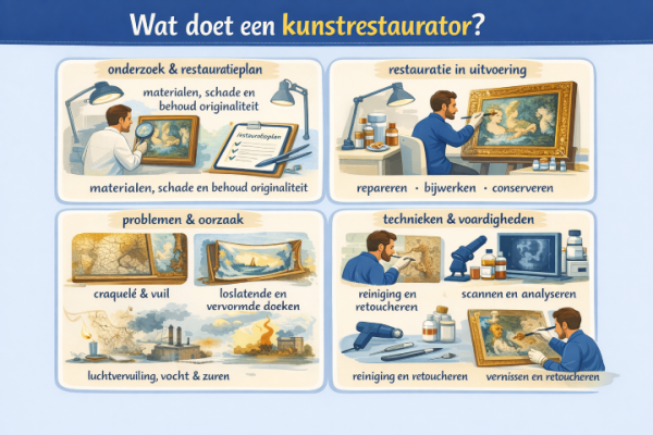 Alles over het beroep kunstrestaurator Wat doet een kunstrestaurator