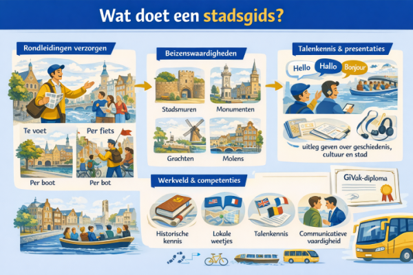 Alles over het beroep stadsgids Wat doet een stadsgids
