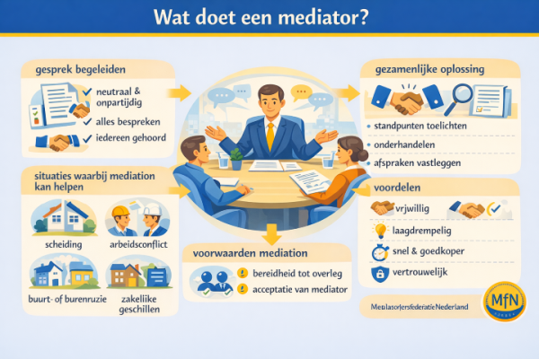 Alles over het beroep mediator Wat doet een mediator