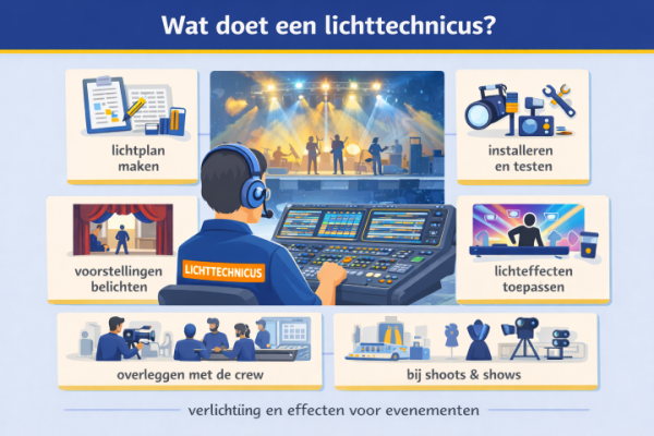 Alles over het beroep lichttechnicus Wat doet een lichttechnicus