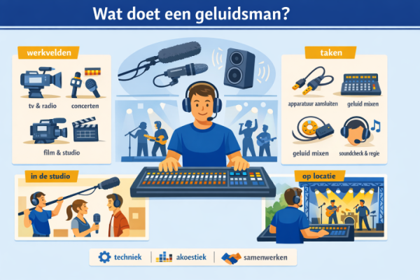 Alles over het beroep geluidsman Wat doet een geluidsman