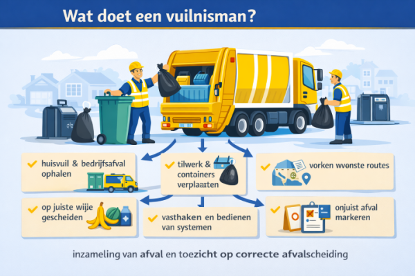 Alles over het beroep vuilnisman Wat doet een vuilnisman