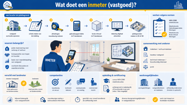Alles over het beroep inmeter van vastgoed Wat doet een inmeter van vastgoed