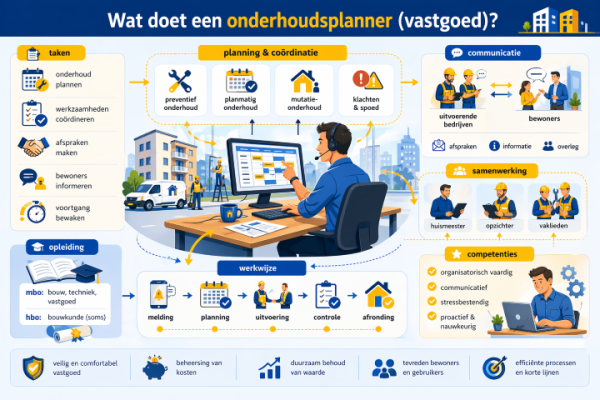 Alles over het beroep onderhoudsplanner vastgoed Wat doet een onderhoudsplanner vastgoed