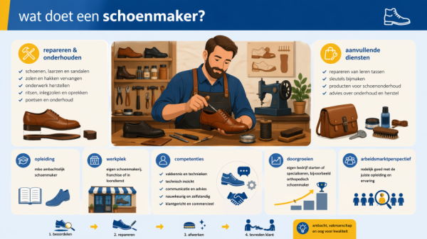 Alles over het beroep schoenmaker Wat doet een schoenmaker