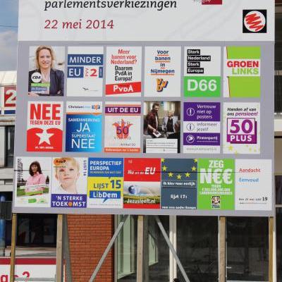 Europese parlementsverkiezingen bord