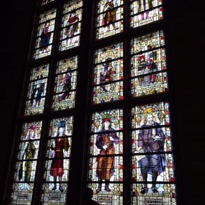 Glas in lood raam kerk